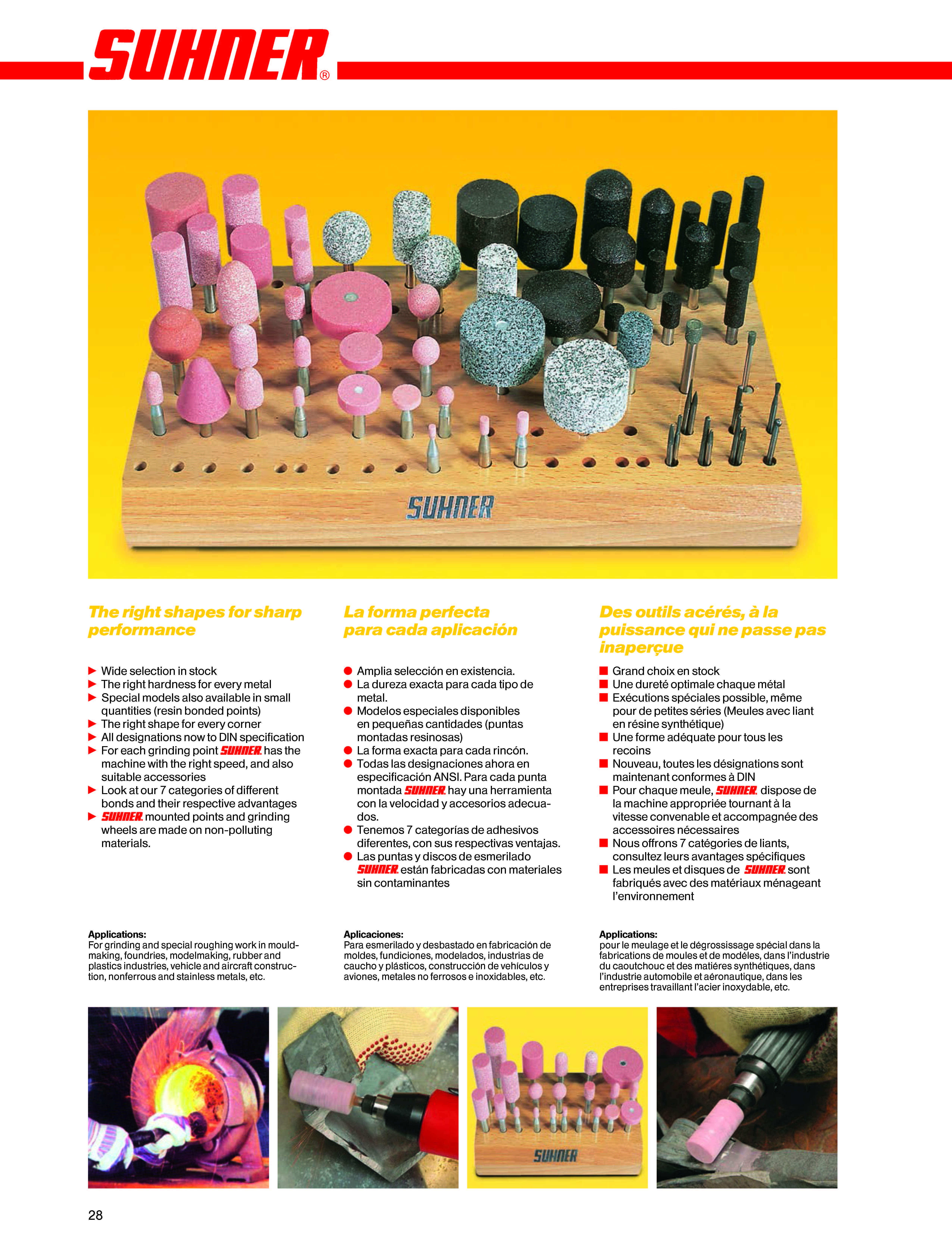 SUHNER Mounted Points, Grinding Points and Grinding Wheels Supplier